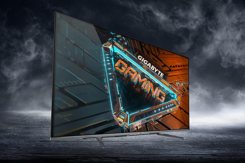 gigabyte lanza inmenso monitor gaming hibrido 54 pulgadas resolucion 4k 120 hz android os chromecast 2751569